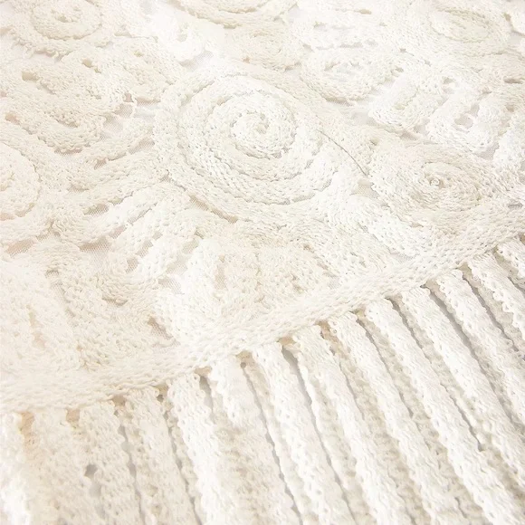 Boston Proper Crochet Fringe Halter Dress - Picture 4 of 11